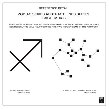 Zodiac Series | Abstract Lines | Sagittarius, 4 of 4