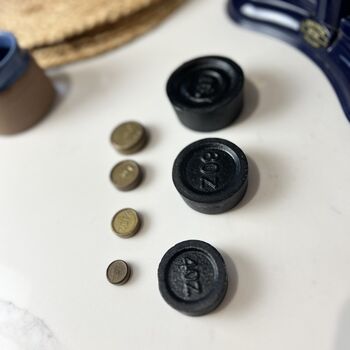 Navy Blue Vintage Salter No.56 Kitchen Scales, 5 of 7