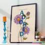 Personalised Aster Botanical Flower Print, thumbnail 1 of 6