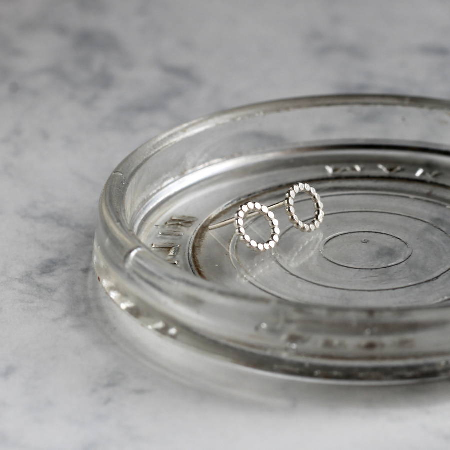 dotted sterling silver studs by mela jewellery