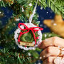 Personalised Wreath Christmas Decoration, thumbnail 8 of 8