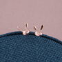 Sterling Silver Happy Bunny Earrings, thumbnail 4 of 4