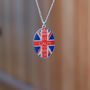 British Union Jack Keep Calm And Carry On Necklace, thumbnail 1 of 2