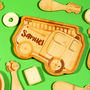 Kids Bamboo Fire Engine Plate And Spoon, thumbnail 1 of 2