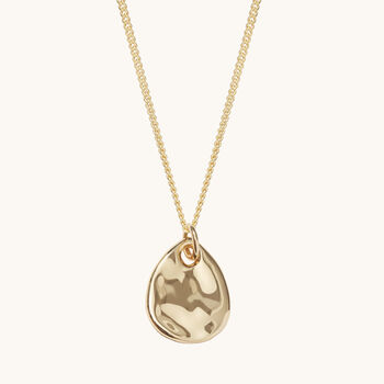 Ripple Tear Drop Necklace Silver Or 18ct Gold Plated Vermeil, 4 of 7