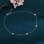 Genuine Pearl Choker Necklace In Sterling Silver, thumbnail 2 of 12
