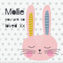 Personalised Children's Cute Rabbit Blanket, thumbnail 2 of 3