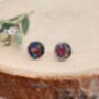 Rainbow Pressed Flower Stud Earrings, thumbnail 1 of 4