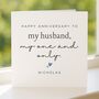 Anniversary Card Personalised For Husband, thumbnail 4 of 7