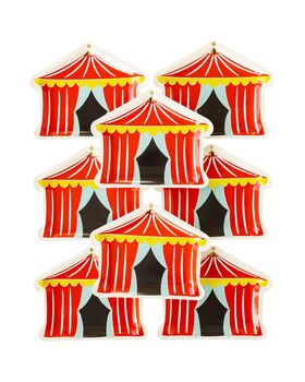 Carnival Party Tent Shaped Party Plates X Eight, 2 of 2