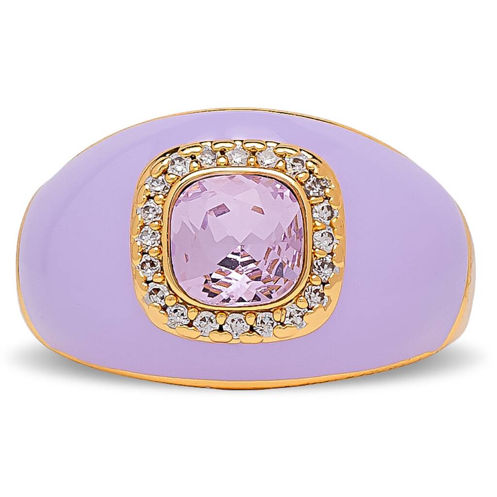 Lilac Chunky Embellished Ring, 1 of 1