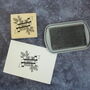 Personalised Manderly Floral Banner Wedding Stamp, thumbnail 2 of 7