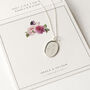 Wildflowers Engraved Personalised Silver Necklace, thumbnail 3 of 12