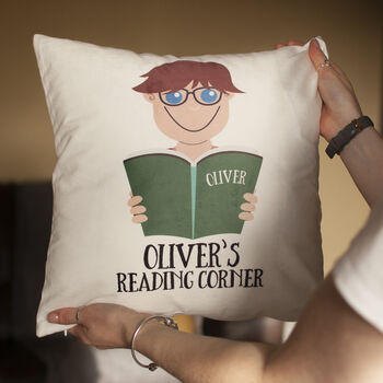 Personalised Boy's Reading Cushion Gift, 5 of 7