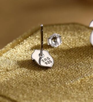 Mismatched Squirrel And Acorn Stud Earrings In Sterling Silver, 2 of 9