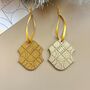 Holiday Decor Wooden Ornament Set Christmas Tree Decor Gold Decor, thumbnail 4 of 9