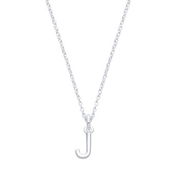 Personalised Initial Letter Sterling Silver Pendant Necklace, 11 of 12