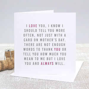 sentimental mother s day cards