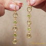 Lemon Quartz Long Drop Gold And Silver Earrings, thumbnail 1 of 9