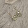 Green Amethyst Square Drop Silver Earrings, thumbnail 5 of 7