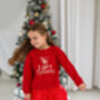 Personalised 'Believes' Christmas Reindeer Embroidered Sweatshirt Jumper, thumbnail 9 of 11