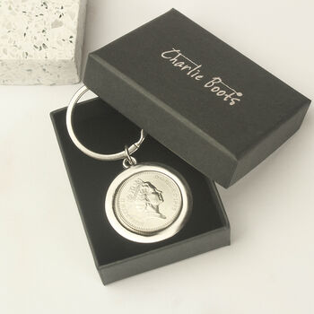 Personalised 30th Birthday Ten Pence Keyring, 3 of 6