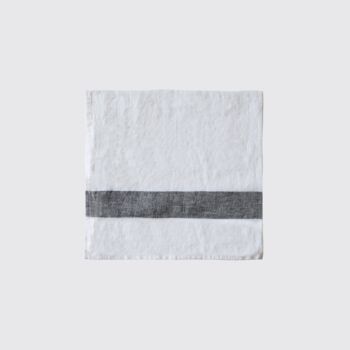 Charcoal Stripe Linen Napkin, 2 of 3