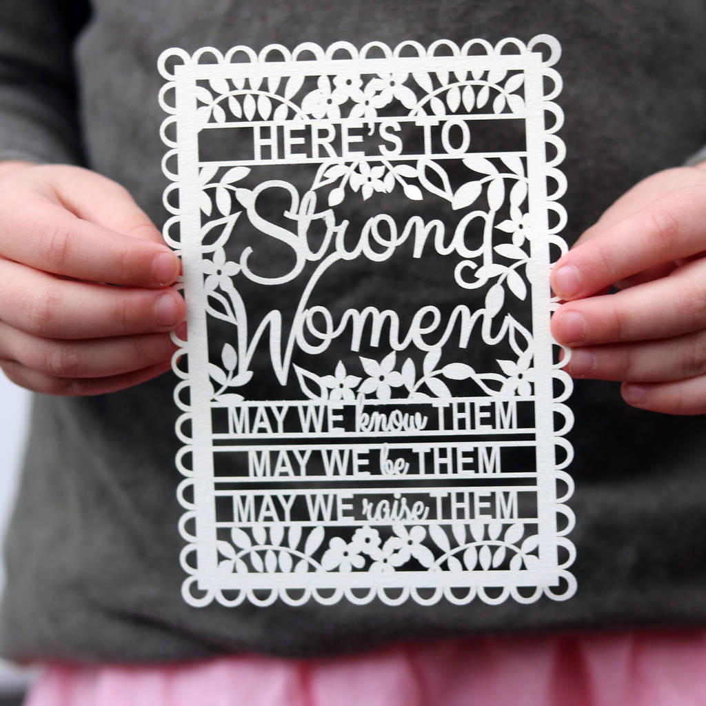 Strong Women Papercut, 1 of 2