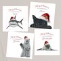 Christmas Cards Festive Animal For Uncle, Aunt, Grandson, Grandaughter, thumbnail 1 of 5