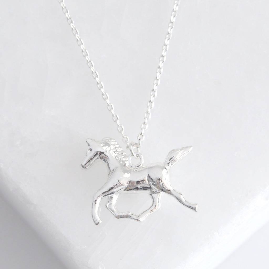 Silver Plated Horse Necklace By Lisa Angel | notonthehighstreet.com