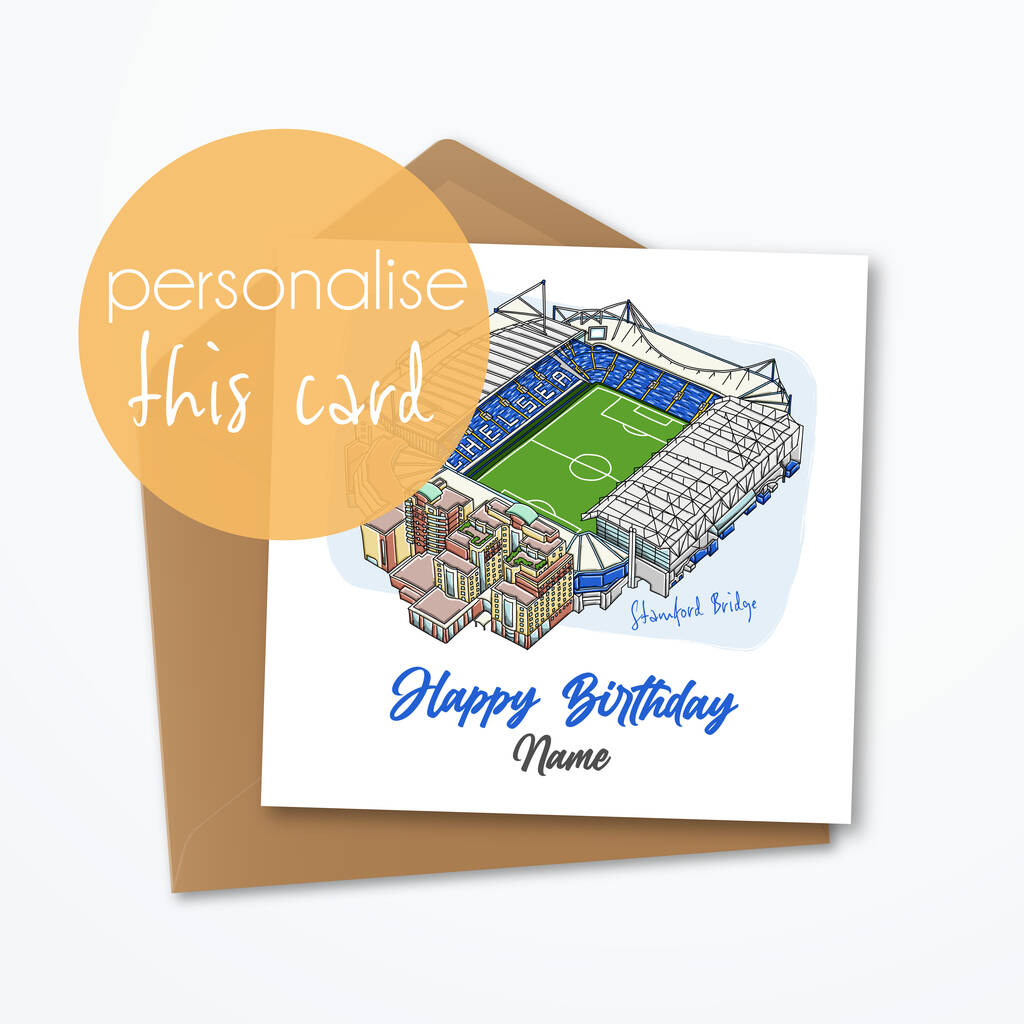 Chelsea Fc Personalised Birthday Card, 1 of 4