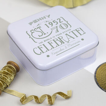 Personalised 70th Birthday Gift Tin, 4 of 5