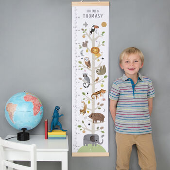 Personalised Animal Tree Height Chart, 2 of 7