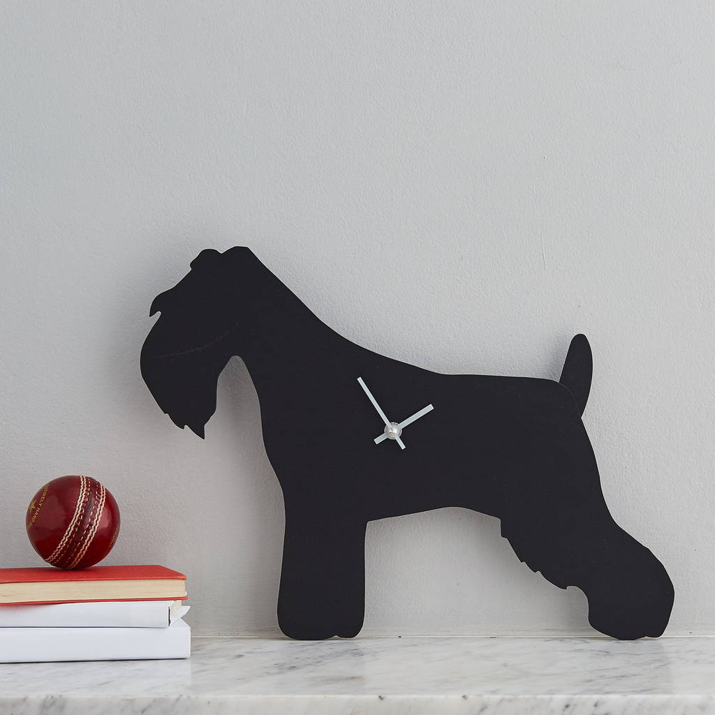 Schnauzer Clock With Wagging Tail