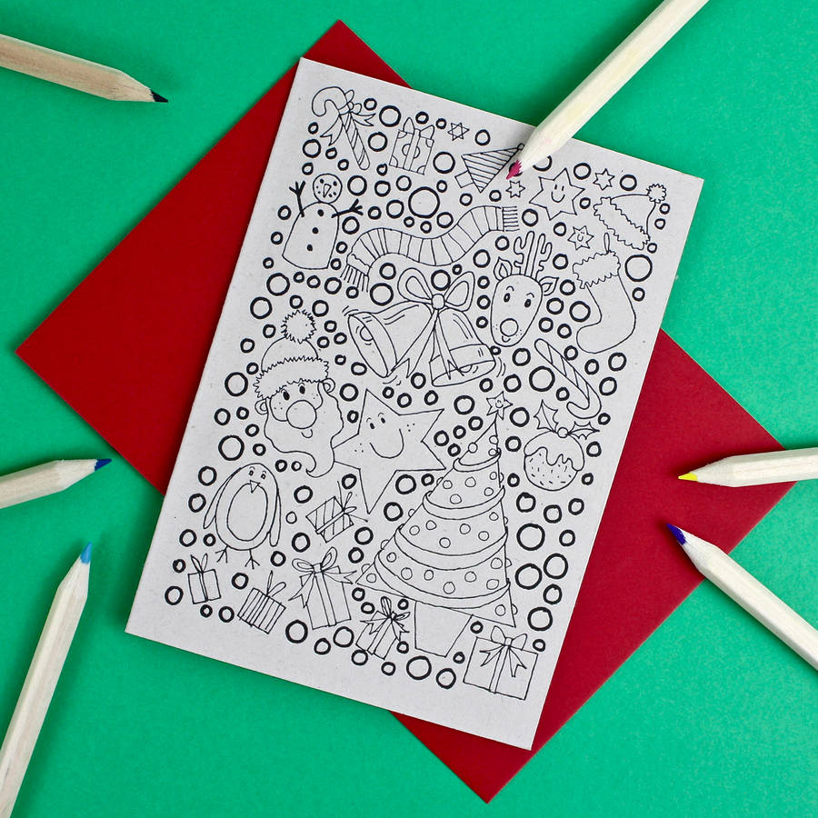 Colouring In Christmas Card By Adam Regester Design