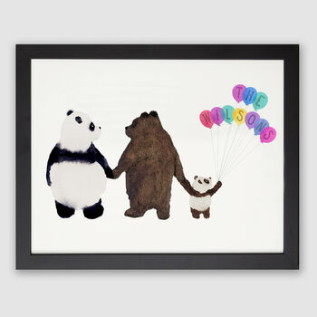Personalised Family Of Bears Print, 5 of 5