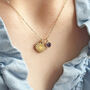Heart Charm Necklace With Heart Birthstone, thumbnail 2 of 6