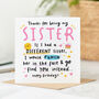 'Punch In The Face' Funny Sister Birthday Card, thumbnail 2 of 2