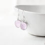 Lavender Faceted Glass Earrings, thumbnail 2 of 7