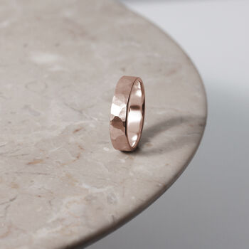 Brushed Hammered 9ct/18ct Gold Ring, 11 of 12