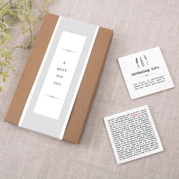 Set Of Two Ceramic Gardening Coasters In Gift Box, 2 of 10