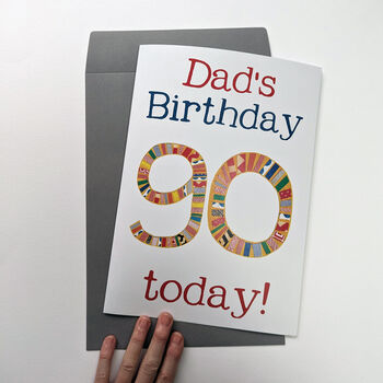 Personalised Big 90th Birthday Card, 4 of 4