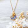 Forget Me Nots Teardrop Inital Necklace, thumbnail 4 of 7
