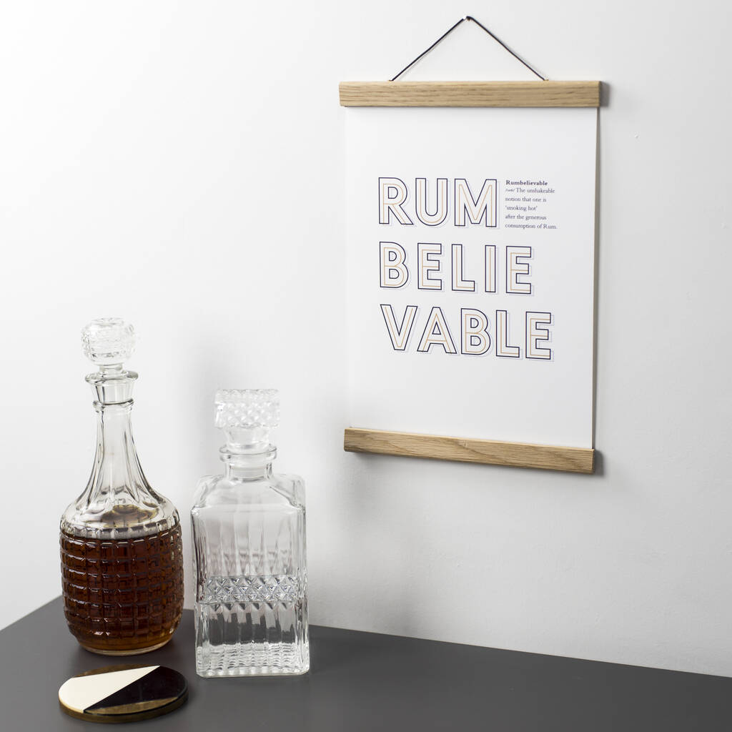 Witty Rum Definition Print By Bespoke Verse