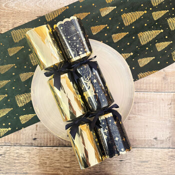 Deluxe Gold And Blue Christmas Constellation Crackers X Six, 3 of 7