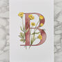 B Is For Buttercup Coloured Initial Print, thumbnail 6 of 11