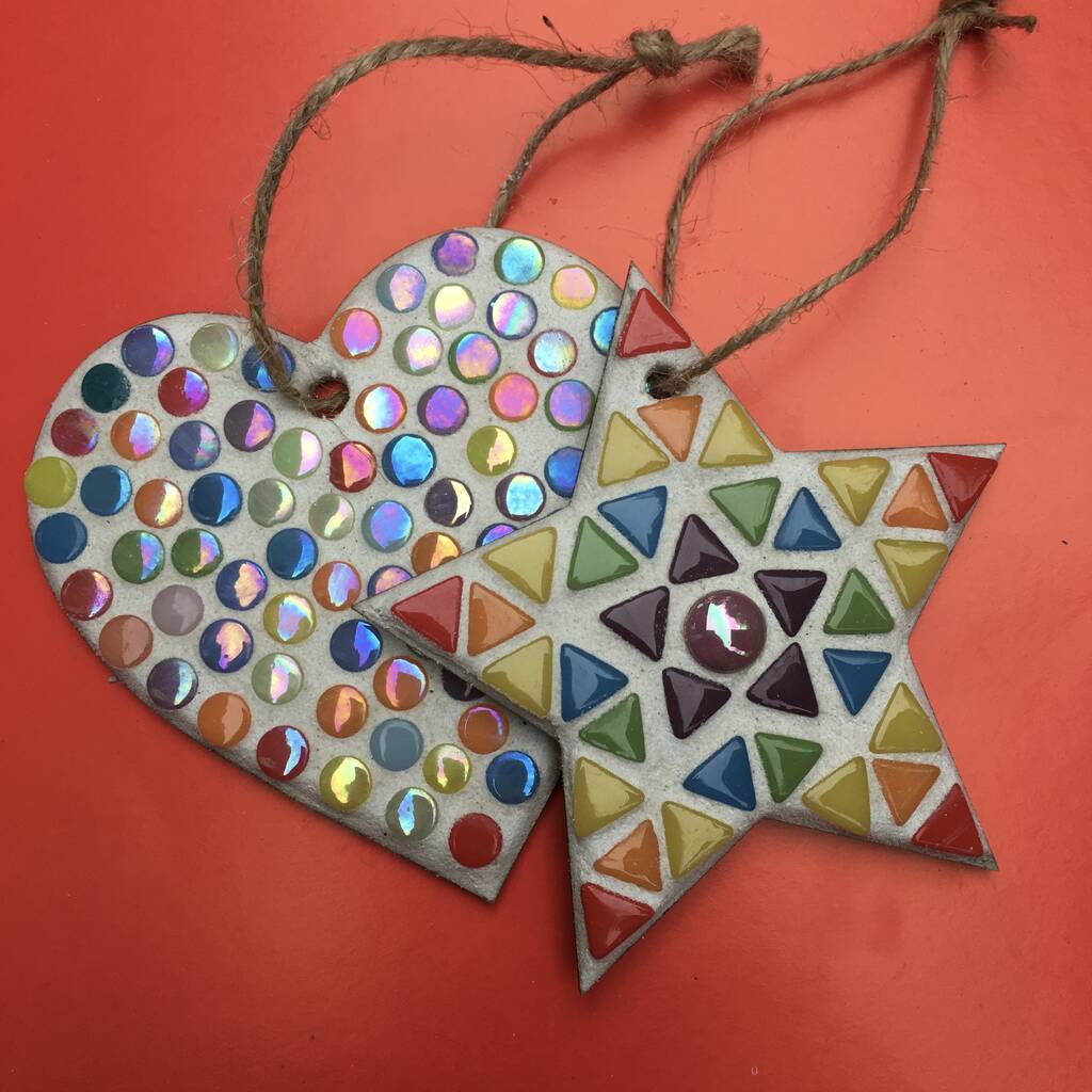 Children's Mosaic Craft Kit Including Two Mosaics By Honey Mosaics