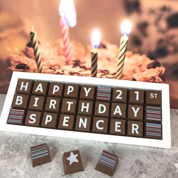 Personalised 21st Birthday Chocolate Box, 3 of 6