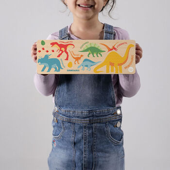 Personalised Dinosaurs Wooden Name Puzzle, 3 of 6