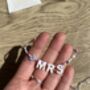 'Mrs' Beaded Necklace, With Mother Of Pearl Letters, thumbnail 2 of 8